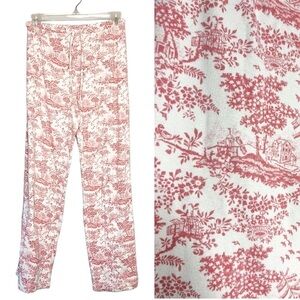 Go Softly Sleepwear Cottagecore Tablecloth Pattern Grandma Pajama Pants Small